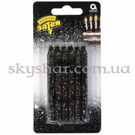 Опция Свечи для торта "Черные блеск" 8 см 12 шт. – фото 27 Опция Свечи для торта "Черные блеск" 8 см 12 шт. – фото 27