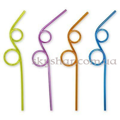 Трубочка для коктейля Два кольца 4 шт. – фото 1 Трубочка для коктейля Два кольца 4 шт. – фото 1