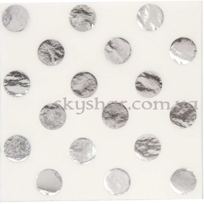 Серветки Сріблястий Горошок 33 см 6 шт. – фото 1