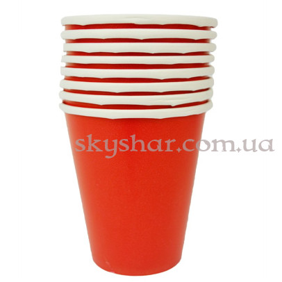 Стакани Червоні 266 мл 8 шт. – фото 1 Стакани Червоні 266 мл 8 шт. – фото 1