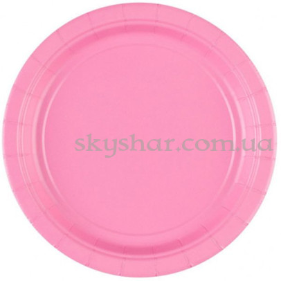 Тарілки Рожеві 17 см 8 шт. – фото 1 Тарілки Рожеві 17 см 8 шт. – фото 1