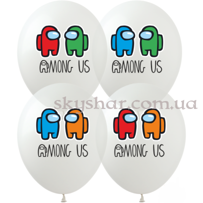 Гелиевые шары "Among Us прозрачные (Среди нас)" (30 см)  – фото 1