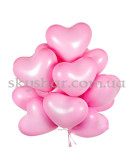 Гелієві кульки "Сердечки" Рожеві (30 см)  – фото 3