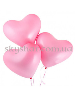 Опция Гелиевые шары "Сердечки" Розовые (30 см)  – фото 1