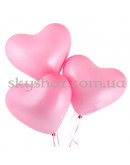 Гелієві кульки "Сердечки" Рожеві (30 см)  – фото 2