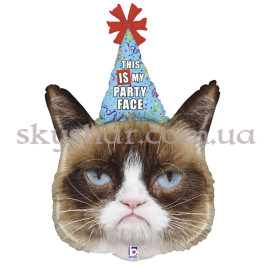 Опция Фольгированный шар "Грампи кэт в колпаке Сердитая кошка Grumpy cat" – фото 15