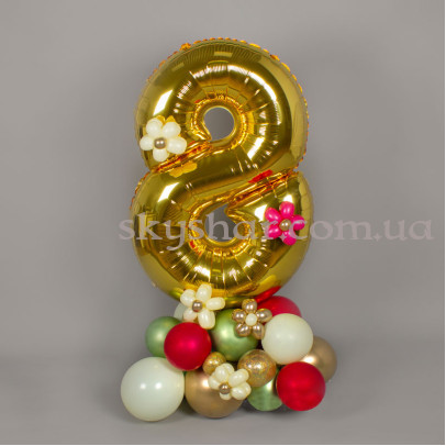 Золота цифра на підставці – фото 1