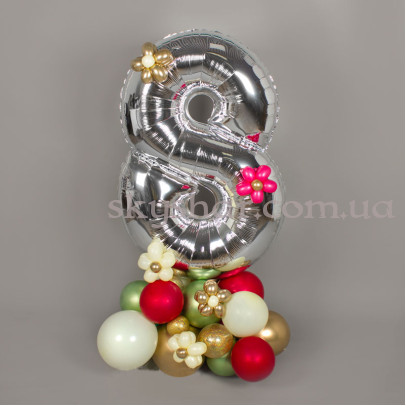 Срібна цифра на підставці – фото 1