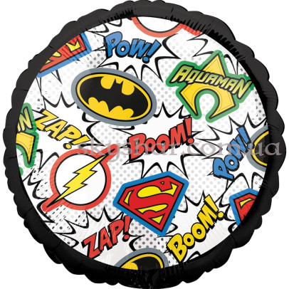 Фольгована кулька коло "Супергерої" – фото 1 Фольгована кулька коло "Супергерої" – фото 1