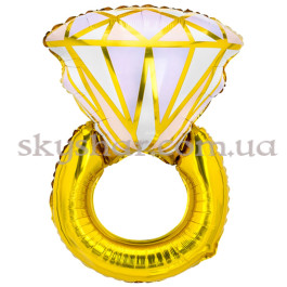 Опция Фольгована кулька фігура "Каблучка з діамантом Золота" – фото 3 Опция Фольгована кулька фігура "Каблучка з діамантом Золота" – фото 3