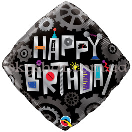 Опция Фольгированный шар ромб "Happy Birthday Роботы" – фото 8 Опция Фольгированный шар ромб "Happy Birthday Роботы" – фото 8