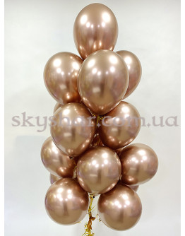 Опция Гелієві кульки "Хром Рожеве Золото" (30 см)  – фото 1