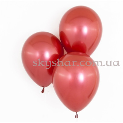 Гелієві кульки "Хром Червоний" (30 см)  – фото 1