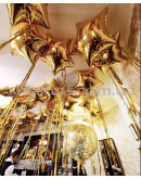 Фольгована кулька під стелю "Зірка золота з дощиком" 46 см – фото 3 Фольгована кулька під стелю "Зірка золота з дощиком" 46 см – фото 3