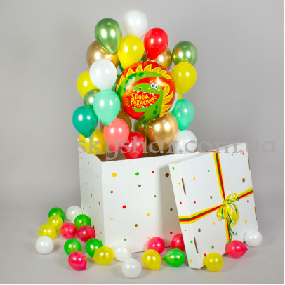 Коробка сюрприз с шарами "Дракоша" – фото 1