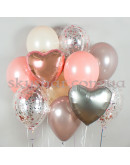 Коробка сюрприз с шарами "Пудра" – фото 4