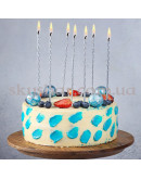 Свічки для торта "Сріблясті блиск" 17 см 24 шт. – фото 3