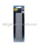 Свічки для торта "Сріблясті блиск" 17 см 24 шт. – фото 2