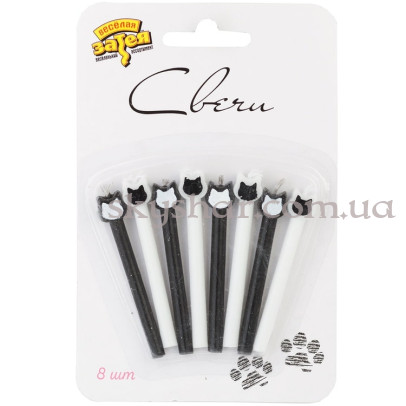 Свечи для торта "Котики" 2 см 6 шт. – фото 1