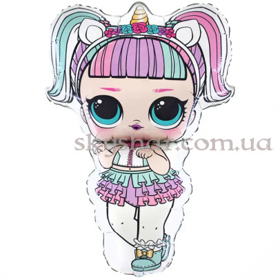 Фольгированный шар "Кукла ЛОЛ Единорожка" LOL Surprise 3 Серія Unicorn – фото 1 Фольгированный шар "Кукла ЛОЛ Единорожка" LOL Surprise 3 Серія Unicorn – фото 1