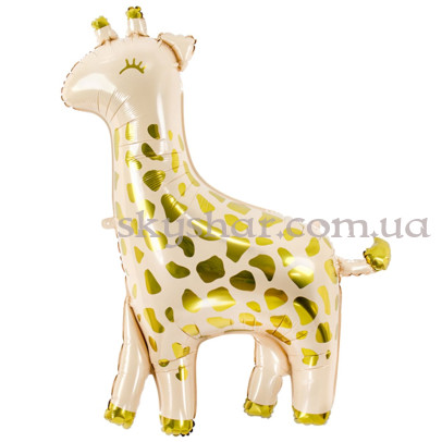 Фольгована кулька "Жираф золотистий" – фото 1