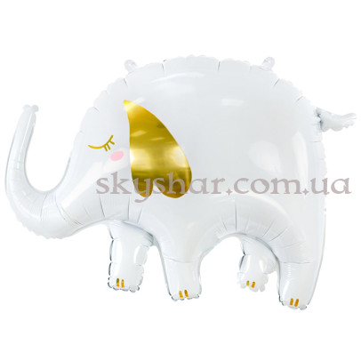 Фольгована кулька "Слон білий" – фото 1 Фольгована кулька "Слон білий" – фото 1