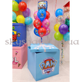 Опция Коробка сюрприз з кульками "Щенячий Патруль Блакитна" – фото 16