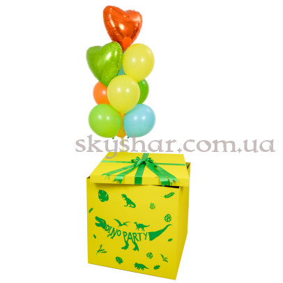 Коробка сюрприз с шарами "Dino Party Динозавры" – фото 1