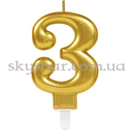 Опция Свічка-цифра "3" Золота – фото 20