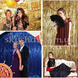 Фольгированный занавес Дождик Золото 1х2 м – фото 14