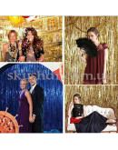 Фольгована шторка Дощик Золото 1х2 м – фото 3