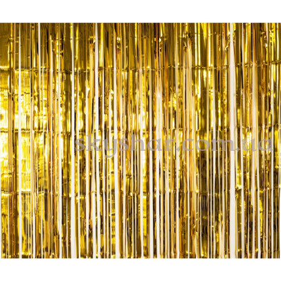Фольгована шторка Дощик Золото 1х2 м – фото 1