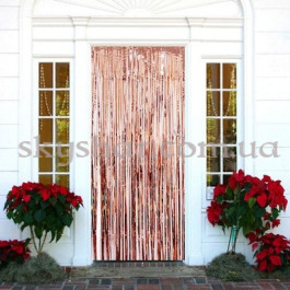 Фольгированный занавес Дождик Розовое Золото 1х2 м – фото 16