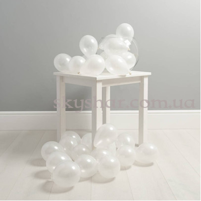 Повітряні кульки на підлогу Міні 5" (12 см) Білі – фото 1