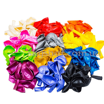 Ненадута латексна кулька Металік 12" (30 см) – фото 1