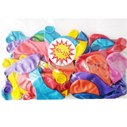 Набір ненадутих латексних кульок пастель асорті 50 шт. 25 см – фото 1