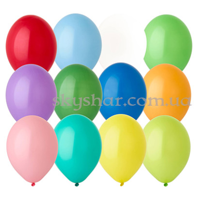 Набір ненадутих латексних кульок пастель асорті 120 шт. 27 см – фото 1