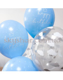 Гелієві кульки "Happy Birthday Блакитні" (35 см)  – фото 3
