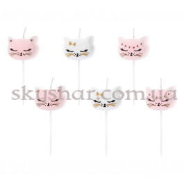 Опция Свічки для торта "Кішка рожевий мікс" 2 см 6 шт. – фото 25