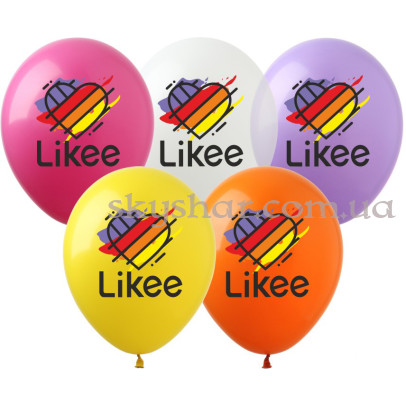 Гелиевые шары "Likee многоцветные" (Лайки) (30 см) – фото 1