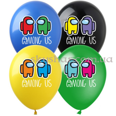 Гелієві кульки "Among Us Асорті (Серед нас)" (30 см) – фото 1