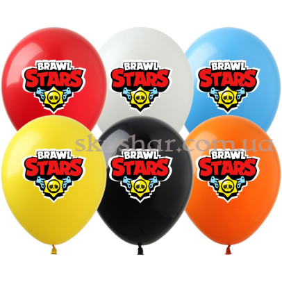 Гелієві кульки "Brawl Stars різнобарвні (Бравл Старс) Асорті" (30 см) – фото 1