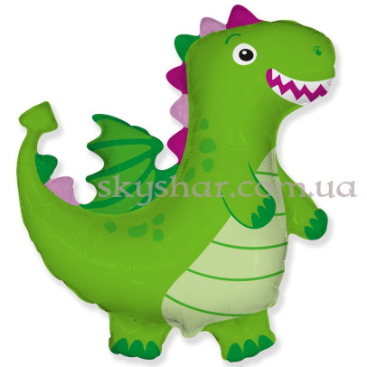 Фольгована кулька "Дракон зелений" – фото 1 Фольгована кулька "Дракон зелений" – фото 1