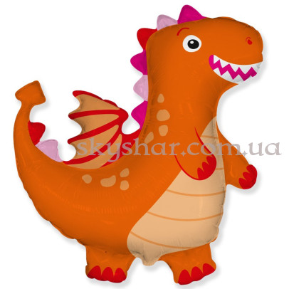 Фольгированный шар "Дракон оранжевый" – фото 1 Фольгированный шар "Дракон оранжевый" – фото 1