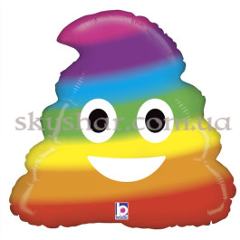 Опция Фольгована кулька фігура "Райдужна какашка Емоджи" – фото 2