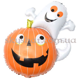 Опция Фольгована кулька фігура "Усміхнений Гарбуз і Привид" – фото 19