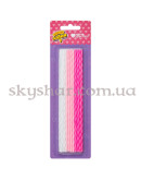 Свічки для торта "Рожевий Мікс" 17 см 24 шт. – фото 2