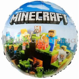 Опция Фольгированный шар круг "Майнкрафт (Minecraft)" – фото 12 Опция Фольгированный шар круг "Майнкрафт (Minecraft)" – фото 12