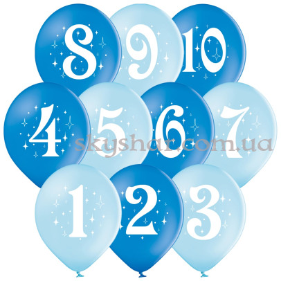 Гелиевые шары "Цифры для мальчика" (35 см)  – фото 1