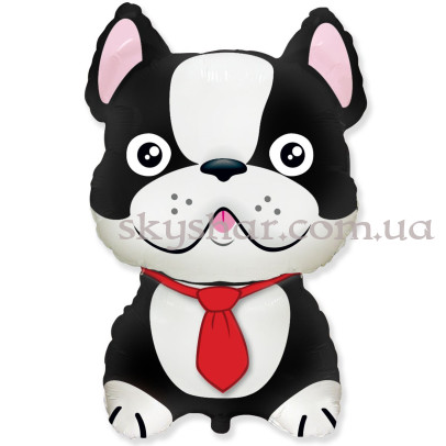 Фольгированный шар "Бульдог черный" – фото 1